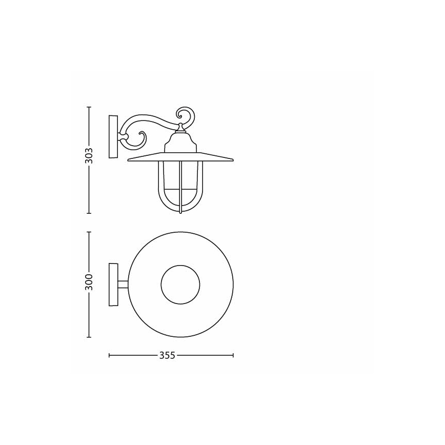 Philips 16270/86/16 – Kinkiet zewnętrzny MY GARDEN PASTURE 1xE27/53W/230V