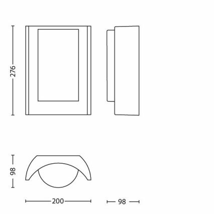Philips 16404/93/16 - Kinkiet zewnętrzny MYGARDEN MEANDER 1xE27/20W/230V