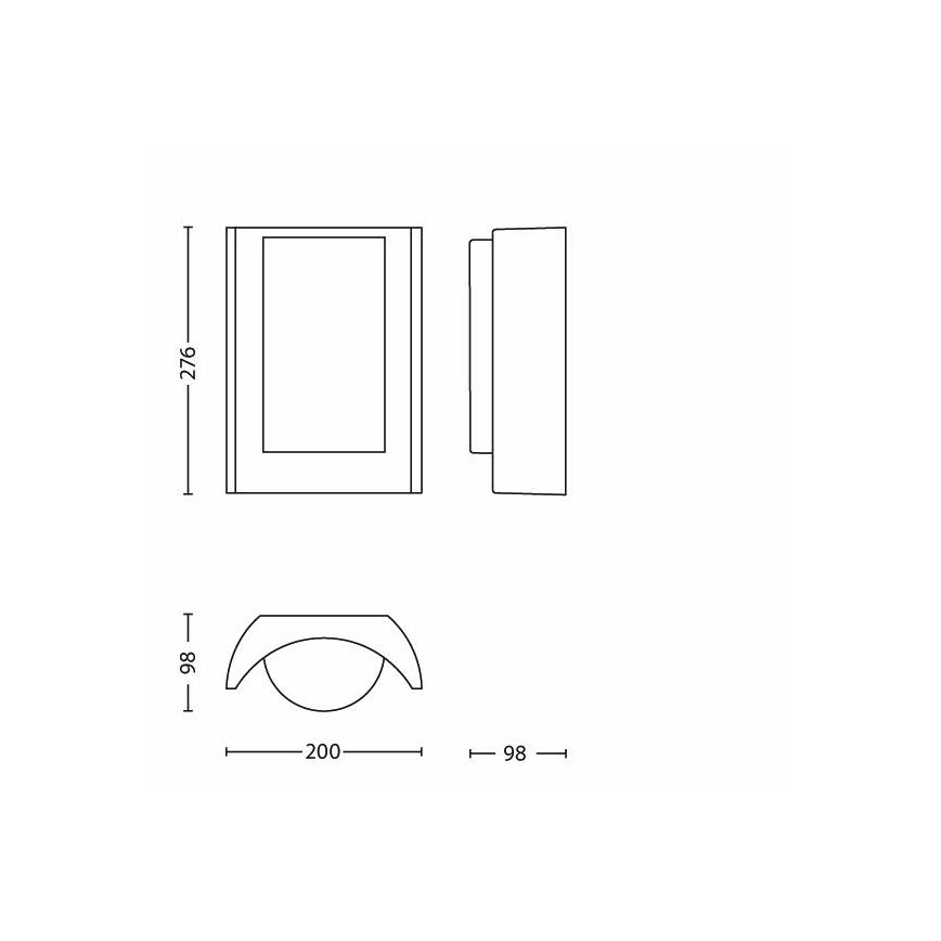 Philips 16404/93/16 - Kinkiet zewnętrzny MYGARDEN MEANDER 1xE27/20W/230V