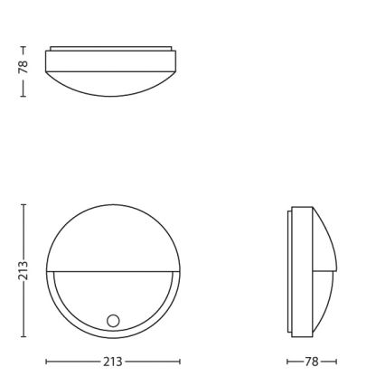 Philips - LED zewnętrzny kinkiet z czujnikiem ruchu LED/6W/230V