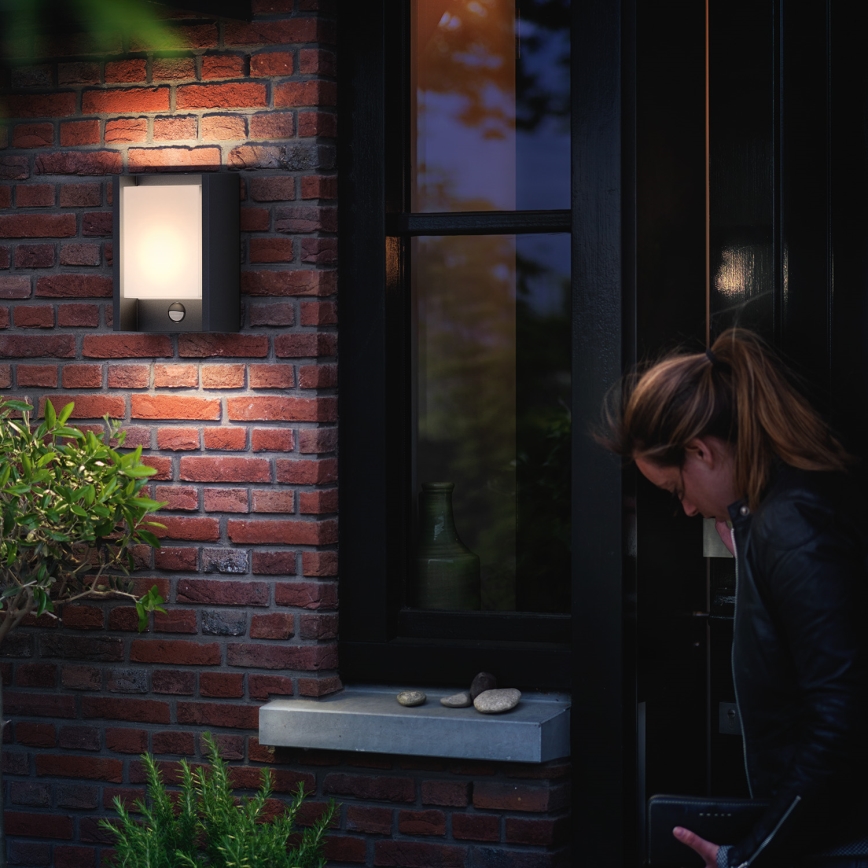 Philips 16461/93/16 - LED zewnętrzny kinkiet z czujnikiem ruchu MYGARDEN ARBOUR 1xLED/6W/230V