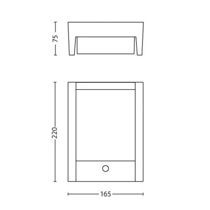 Philips 16461/93/16 - LED zewnętrzny kinkiet z czujnikiem ruchu MYGARDEN ARBOUR 1xLED/6W/230V