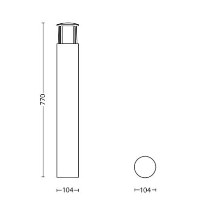 Philips 16467/93/16 - LED lampa na zewnątrz MYGARDEN STOCK 1xLED/6W/230V