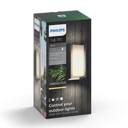Philips 16472/93/P0 - LED Kinkiet zewnętrzny HUE TURACO 1xE27/9,5W/230V