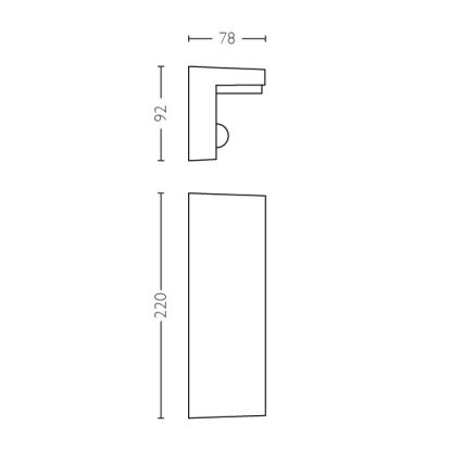 Philips 16484/93/P0 - LED Kinkiet zewnętrzny z czujnikiem BUSTAN 2xLED/4,5W