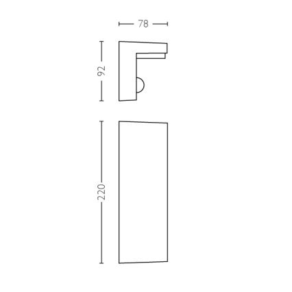 Philips 16484/93/P3 - LED Kinkiet zewnętrzny z czujnikiem BUSTAN 2xLED/4,5W