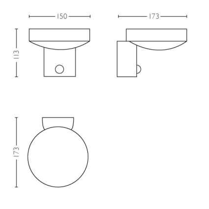 Philips - LED Kinkiet zewnętrzny z czujnikiem 1xLED/8W/230V IP44