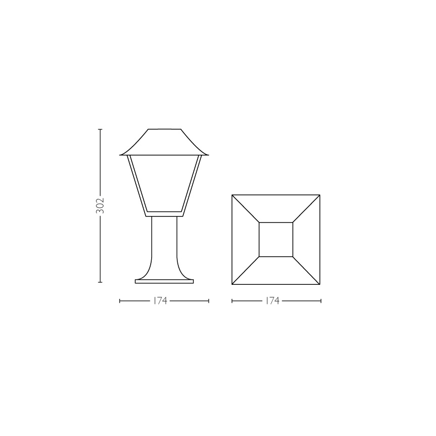 Philips - Lampa zewnętrzna 1xE27/60W/230V IP44