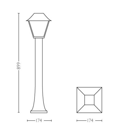 Philips 16497/30/PN - Lampa zewnętrzna MYGARDEN ALPENGLOW E27/60W/230V