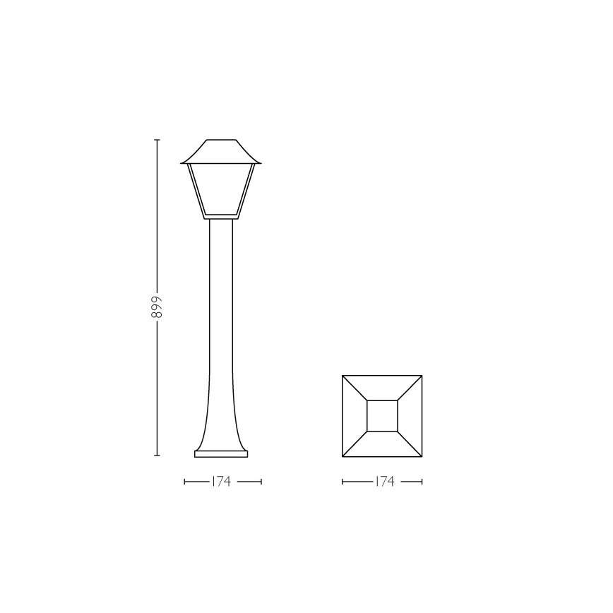 Philips 16497/30/PN - Lampa zewnętrzna MYGARDEN ALPENGLOW E27/60W/230V