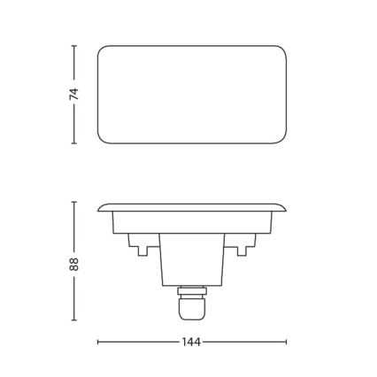 Philips 16814/47/16 - LED Lampa zewnętrzna LEDINO GROUND LED/6,5W