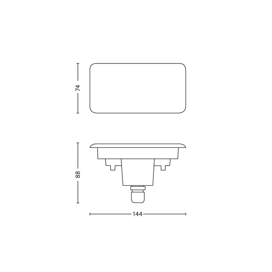 Philips 16814/47/16 - LED Lampa zewnętrzna LEDINO GROUND LED/6,5W