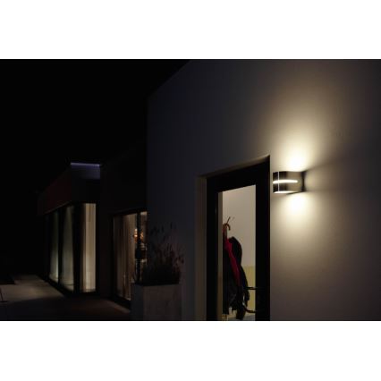 Philips 16928/47/16 - Kinkiet zewnętrzny MYGARDEN HAZEL 1xE27/20W/230V stal nierdzewna