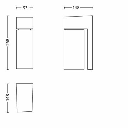Philips - Kinkiet zewnętrzny 1xE27/23W/230V IP44