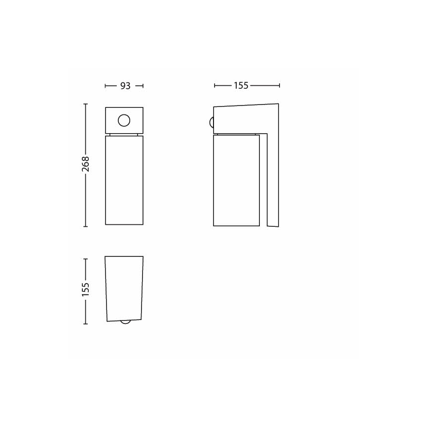 Philips 16943/93/16 - Kinkiet zewnętrzny MYGARDEN BORDER 1xE27/23W/230V