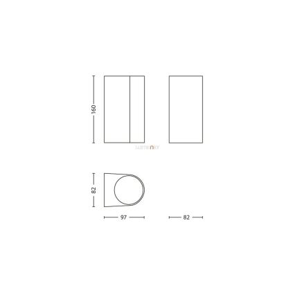 Philips 17102/86/16 - Kinkiet zewnętrzny MYGARDEN NIGHTINGALE 2xGU10/35W/230V