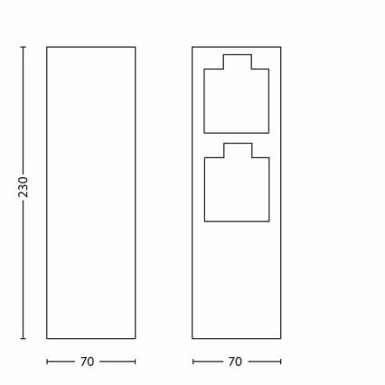 Philips 17108/47/16 - Zewnętrzny słupek zasilający MYGARDEN ROCK 230V IP44 SCHUKO
