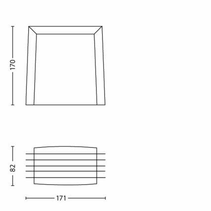 Philips 17182/93/16 - Kinkiet zewnętrzny ECOMOODS SHADES 1xE27/15W/230V