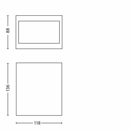 Philips 17209/47/16 - Kinkiet zewnętrzny FLAGSTONE 3xLED/1W/230V