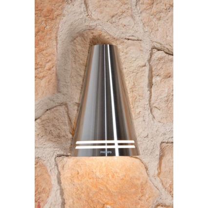 Philips 17226/47/16 - Kinkiet zewnętrzny ECOMOODS 1xE27/15W/230V stal nierdzewna