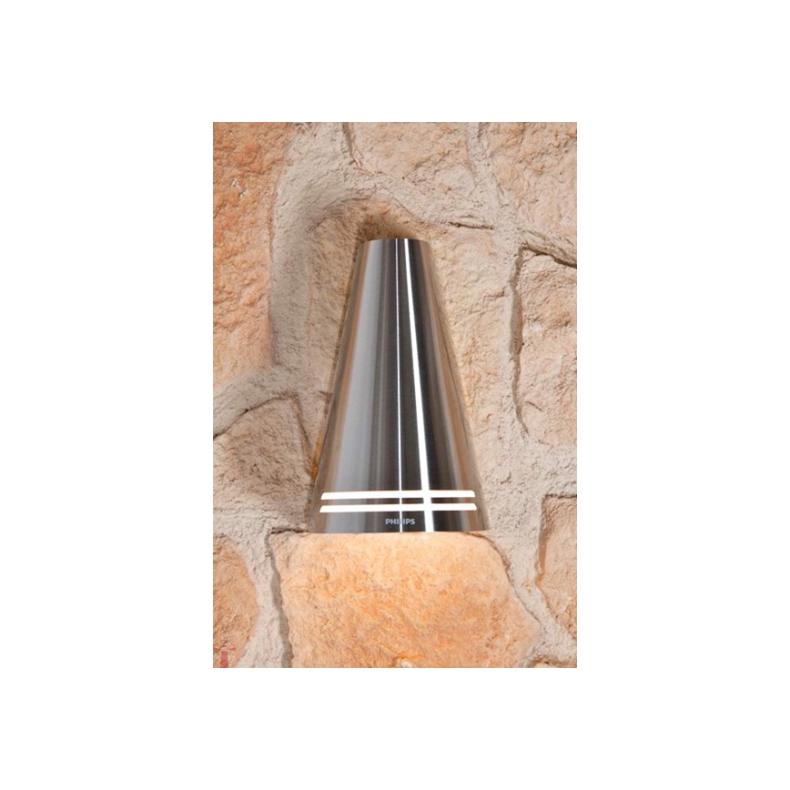 Philips 17226/47/16 - Kinkiet zewnętrzny ECOMOODS 1xE27/15W/230V stal nierdzewna