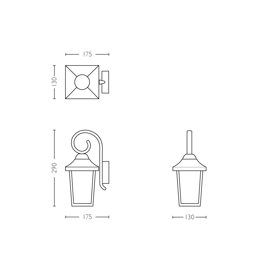 Philips - Lampa zewnętrzna 1xE27/60W/230V IP44