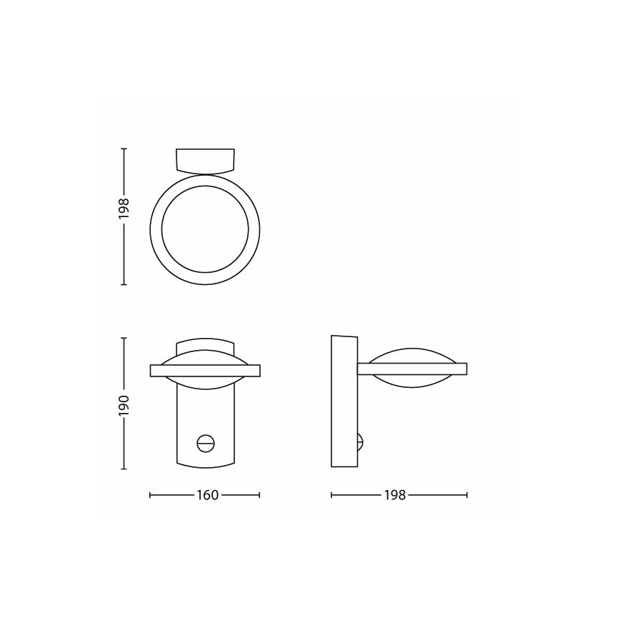 Philips 17239/93/16 - LED Lampa zewnętrzna z czujnikiem ruchu MYGARDEN FREEDOM 1xLED/3W