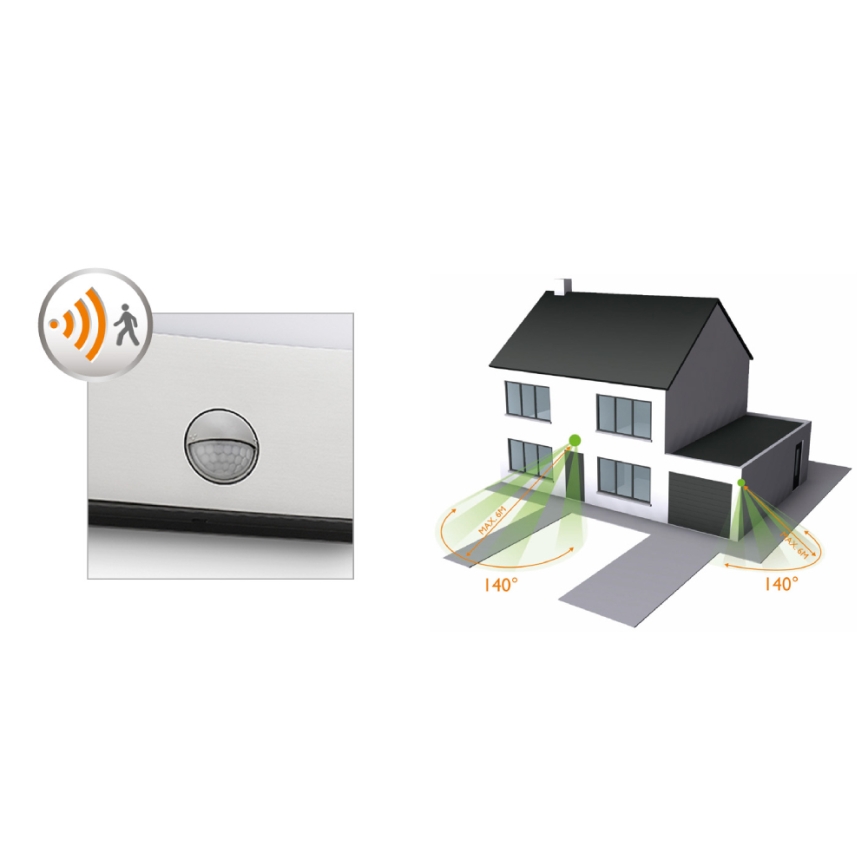 Philips - LED oświetlenie zewnętrzne z czujnikiem 1xLED/3W