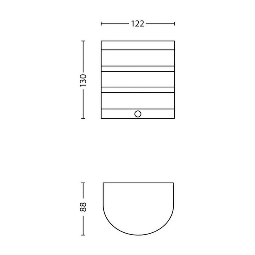 Philips 17315/47/16 - LED Kinkiet zewnętrzny z czujnikiem ruchu CALGARY 1xLED/3W/230V
