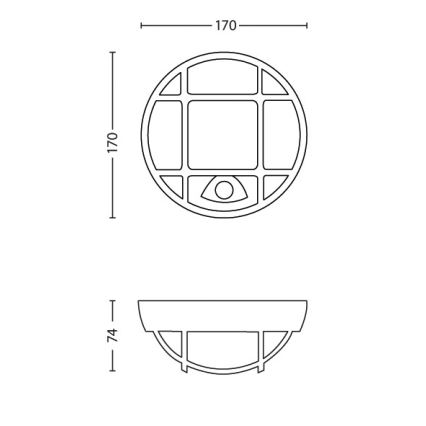 Philips 17319/30/16 - LED Kinkiet zewnętrzny z czujnikiem EAGLE 1xLED/3W