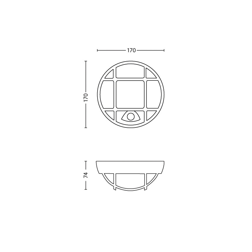 Philips 17319/30/16 - LED Kinkiet zewnętrzny z czujnikiem EAGLE 1xLED/3W