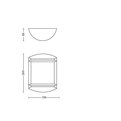 Philips - Oprawa zewnętrzna na ścianę 1xLED/6W/230V