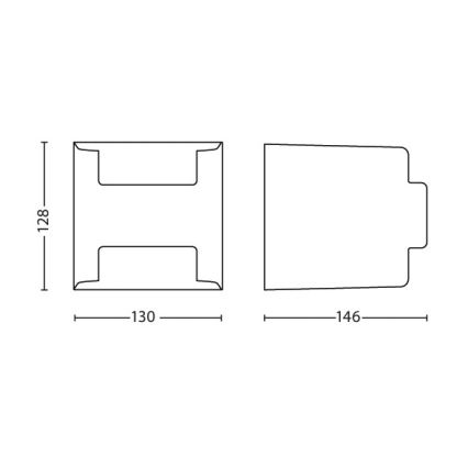 Philips - Oświetlenie zewnętrzne 2xLED/4,5W/230V IP44