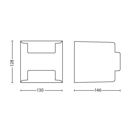 Philips - Oprawa zewnętrzna na ścianę 2xLED/4,5W/230V