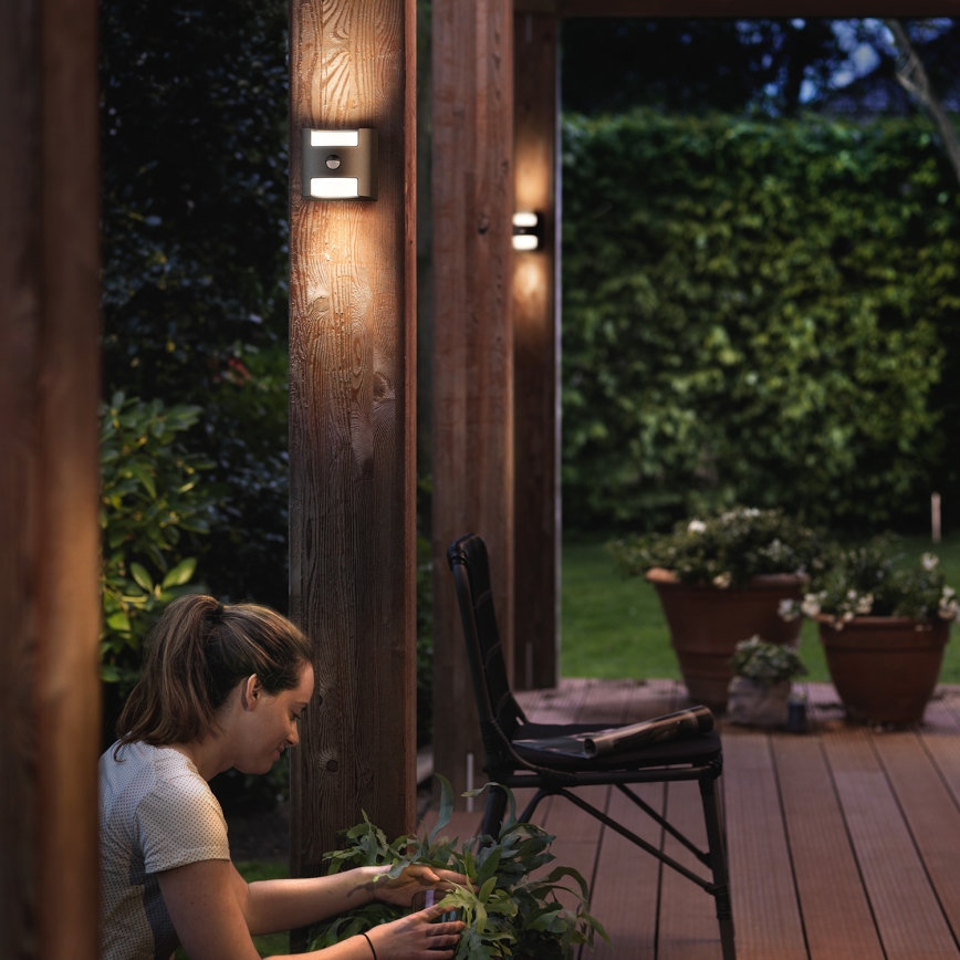 Philips 17322/93/16 - Oprawa zewnętrzna z czujnikiem ruchu MYGARDEN GRASS 2xLED/4,5W/230V