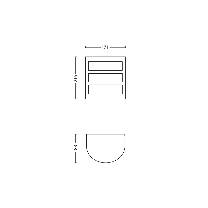 Philips 17323/47/16 - Oprawa zewnętrzna na ścianę MYGARDEN PYTHON 1xLED/6W/230V