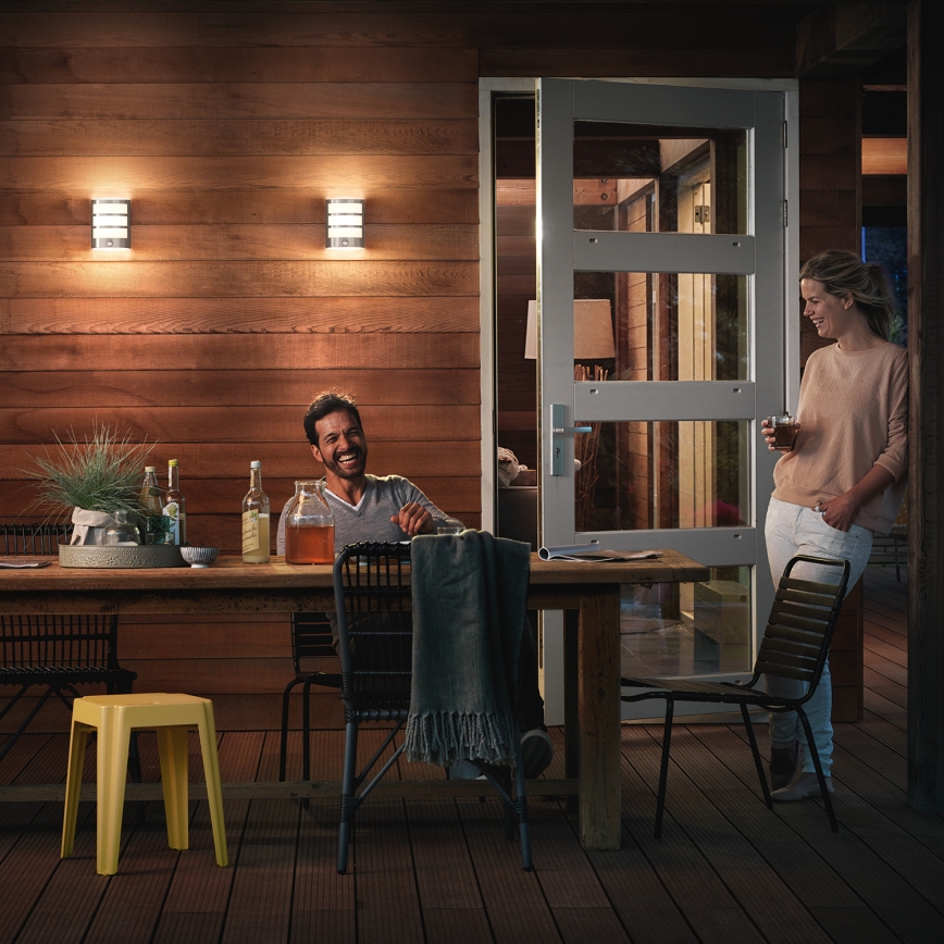 Philips 17324/47/16 - Oprawa zewnętrzna z czujnikiem ruchu MYGARDEN PYTHON 1xLED/6W/230V