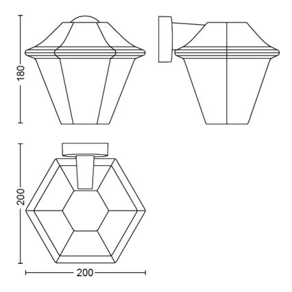 Philips - Kinkiet zewnętrzny 1xE27/42W