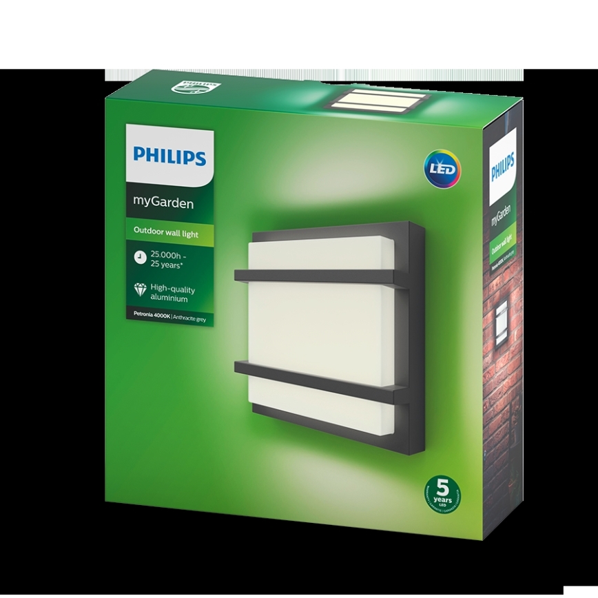 Philips 17394/93/P3 - LED Kinkiet zewnętrzny MYGARDEN PETRONIA LED/12W