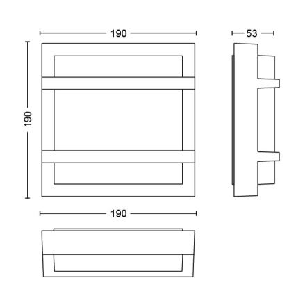 Philips - LED Kinkiet zewnętrzny LED/12W