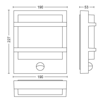 Philips - LED Kinkiet zewnętrzny LED/12W