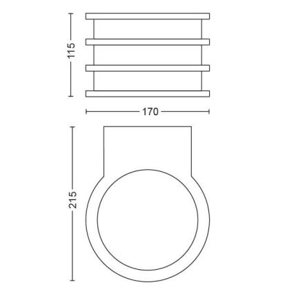 Philips - LED Kinkiet zewnętrzny Hue LUCCA 1xE27/9,5W/230V IP44