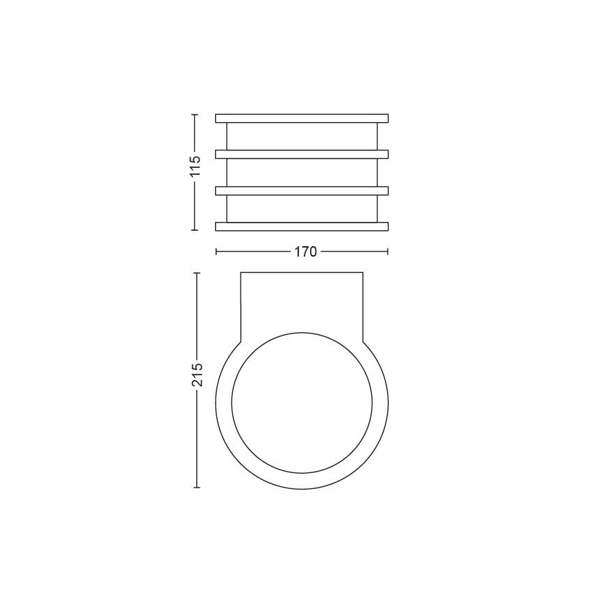 Philips - LED Kinkiet zewnętrzny Hue LUCCA 1xE27/9,5W/230V IP44