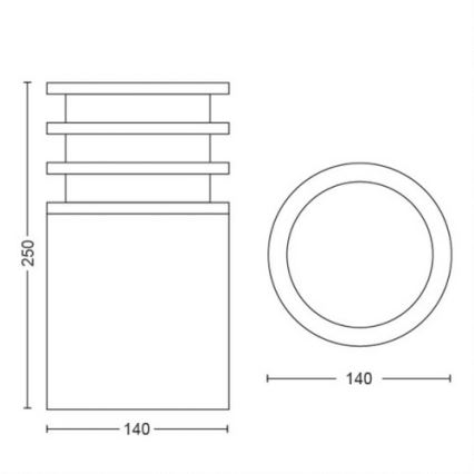 Philips - LED Ściemnialna lampa zewnętrzna Hue LUCCA 1xE27/9,5W/230V IP44