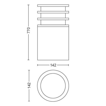 Philips - LED Lampa zewnętrzna ściemnialna Hue LUCCA 1xE27/9,5W/230V IP44