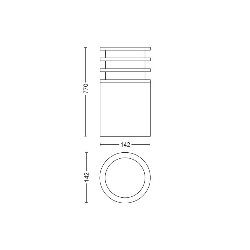 Philips - LED Lampa zewnętrzna ściemnialna Hue LUCCA 1xE27/9,5W/230V IP44