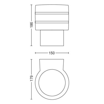 Philips - LED Kinkiet zewnętrzny Hue TUAR 1xE27/9,5W IP44