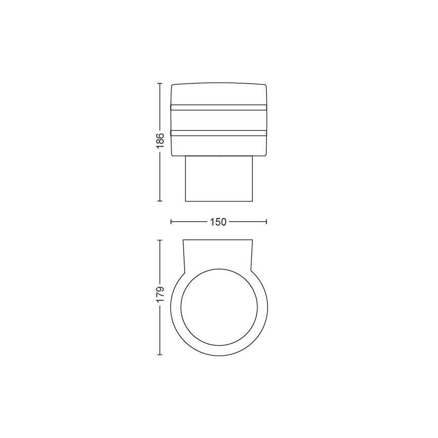 Philips - LED Kinkiet zewnętrzny Hue TUAR 1xE27/9,5W IP44