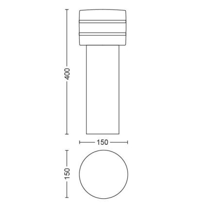 Philips - LED Ściemnialna lampa zewnętrzna Hue TUAR 1xE27/9,5W/230V IP44