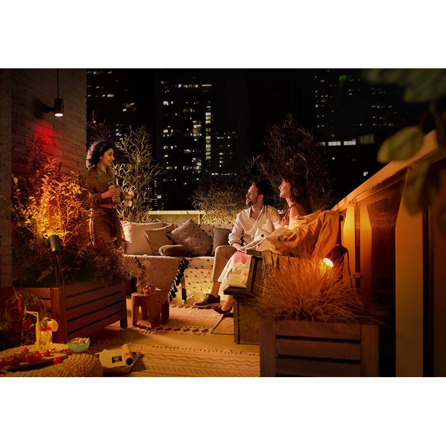 Philips 17414/30/P7 - SADA 3x LED RGB Ściemnalne zewnętrzne oświetlenie punktowe HUE LILY 3xLED-RGB/8W/230V IP65
